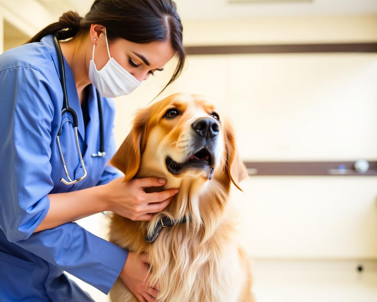 Veterinário com Golden